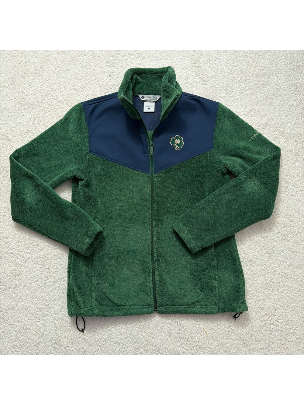 Columbia Notre Dame Fighting Irish Women's Large Fleece Jacket Full Zip